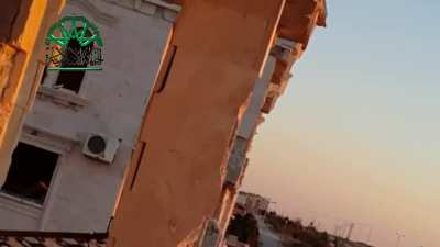 Opposition RPG attack on a distant Syrian Army tank has mixed results - Aleppo - 9/12/2014