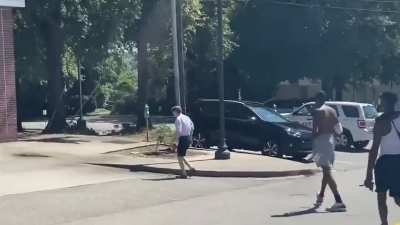 Boy wearing MAGA hat shows up to the riots....