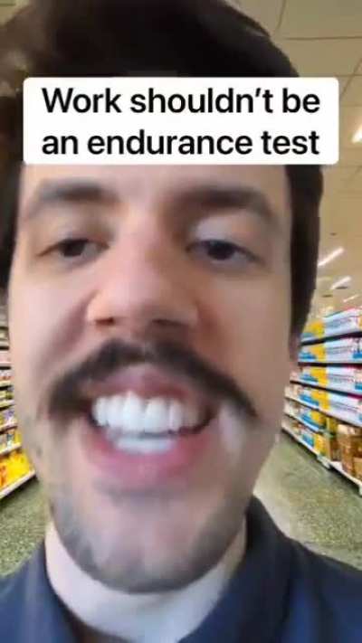 "it's lazy for cashiers to sit down"