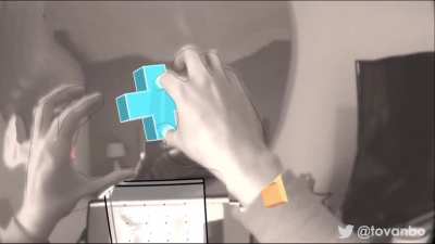 Solving Cubism puzzles with my actual hands using passthrough and handtracking