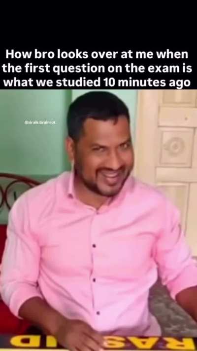 He taught me last minute