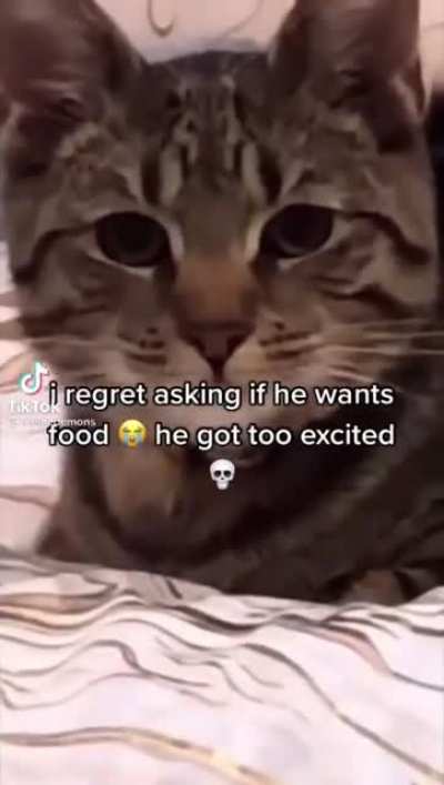 he want food