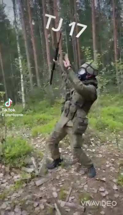 Me dancing my heart out because my military service is almost over