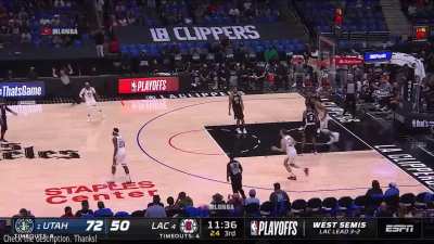 [Highlight] Donovan Mitchell drains the long three against the double team