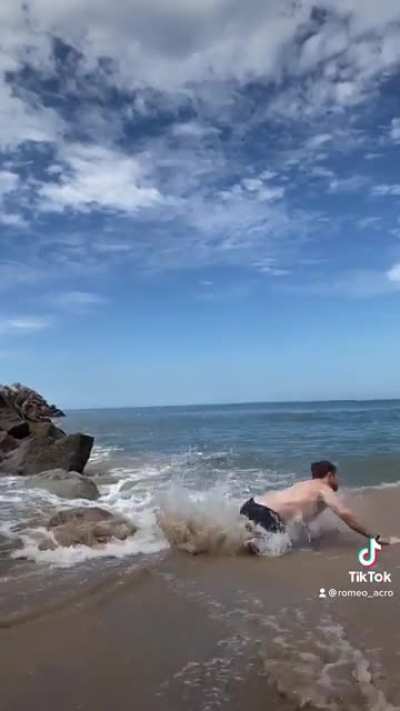 Sick cliff jumping
