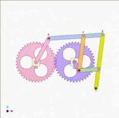 A Linkage With Two Meshing Gears for Rotary-to-Rectilinear Motion