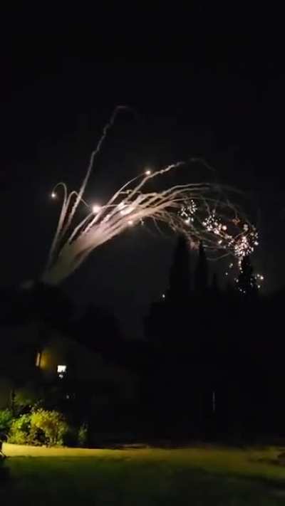 Iron Dome intercepts a massive Hezbollah rocket barrage, March 5th
