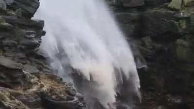 Backwards waterfall