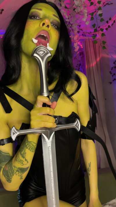 orc slut's sword swallow your cock crits next, adventurer?