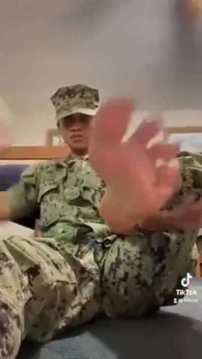 Military girl feet.