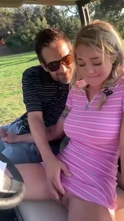 Gabbie Carter gets creampie on the golf field