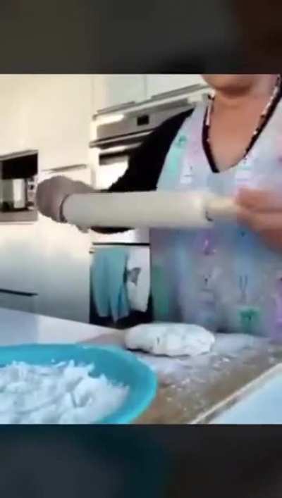 HMC while I roll the dough.