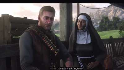 A tribute to a generation of games all based around Arthur&rsquo;s conversation with the nun.