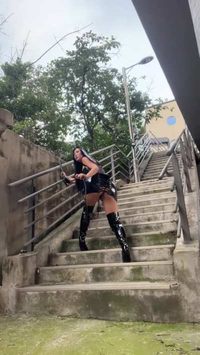 Latex cosplay 