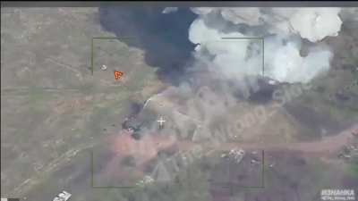Destruction by a missile strike of a truck and an ammunition warehouse of the Ukrainian Armed Forces in the village of Pushkino in the temporarily occupied part of the DPR.
