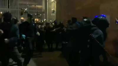 Police arrest and pepper spray antifa after they block entrance to ICE facility - Portland 17th October