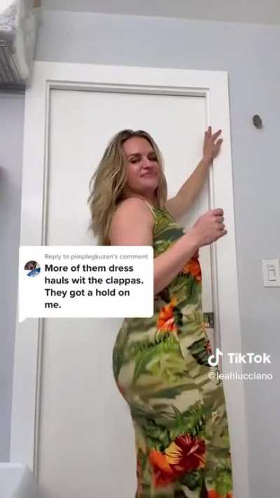 I have to clap to make sure the dress fits properly.
