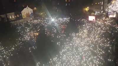 Belgrade now. Looks like the entire Serbian capital is out on the streets tonight protesting against the Vucic regime.