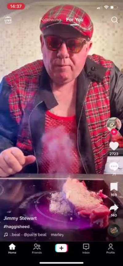 This person &ldquo;cooking&rdquo; a &lsquo;Blue Steak&rsquo;