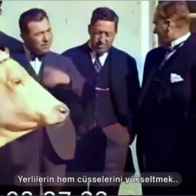 Atat&uuml;rk'&uuml;n renkli ve net bir konuşması