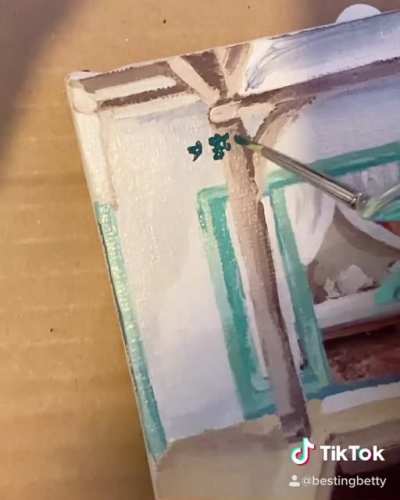 Making teeny tiny paintings of cozy places I&rsquo;d like to be