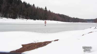 Checking the ice 😅
