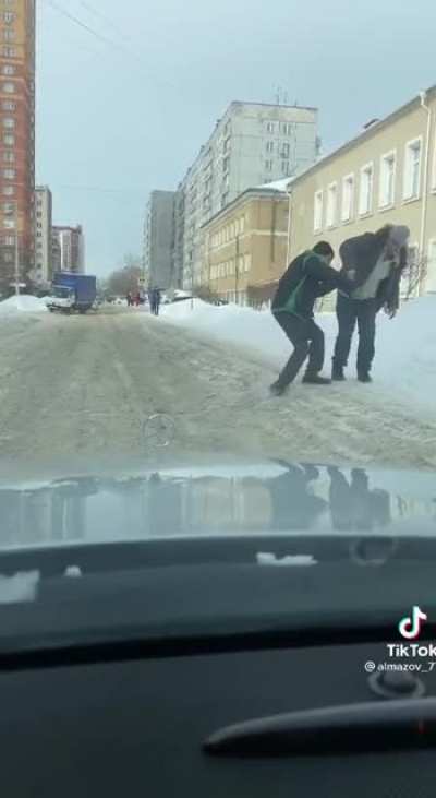 Crossing the road