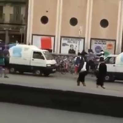 Guy messes with wrong crowd