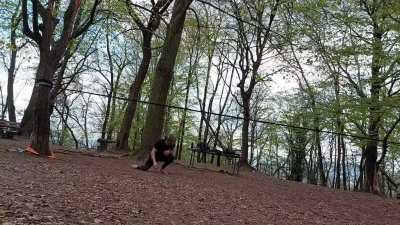 Slacklineing at 1,80 m