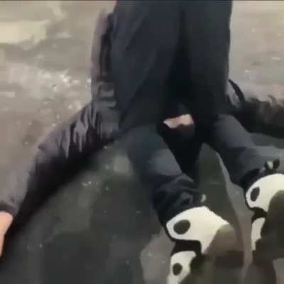 Drug addict goes to sleep in very strange positioning