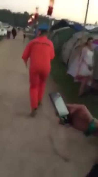 Guy walks on ankle twisted 180&deg; the other way.