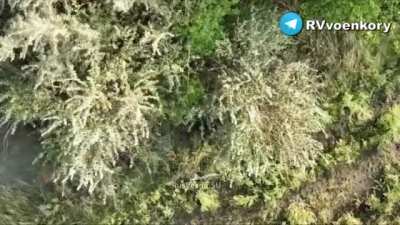 ru pov. Russian drone dropping multiple explosives at AFU positions and soldiers, Kherson