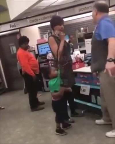 Meltdown while checking out in a store