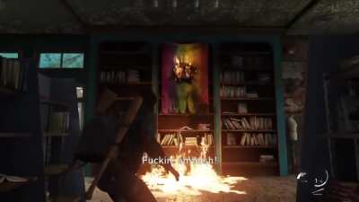 The developers took time into add flame physics into the flag. No wonder why a certain group hates this game