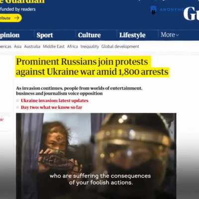 Anonymous sent a message to Putin