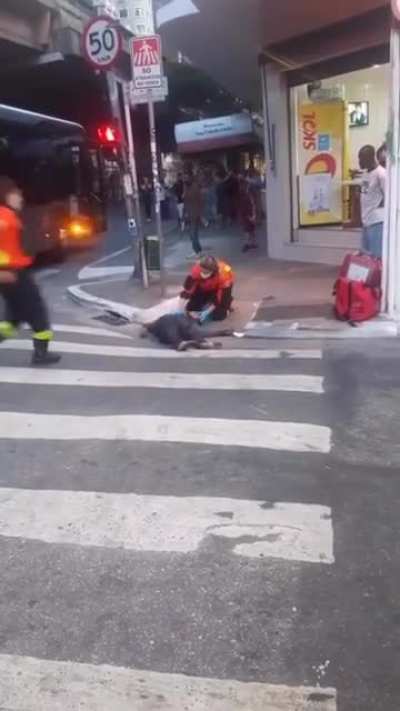 Landing on pavement.