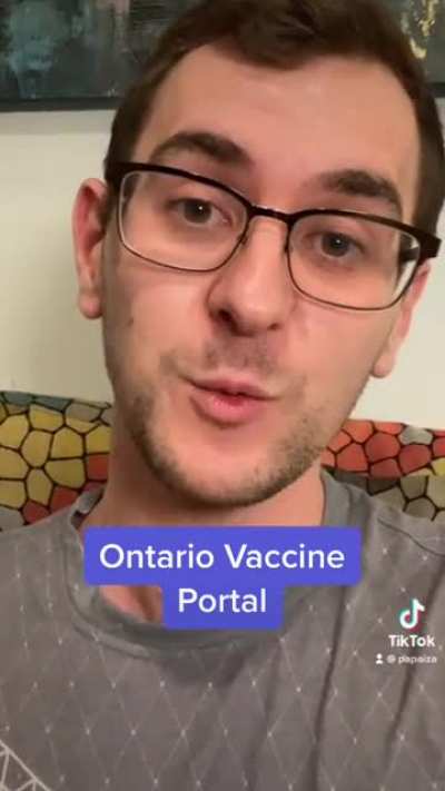Ontario vaccine portal