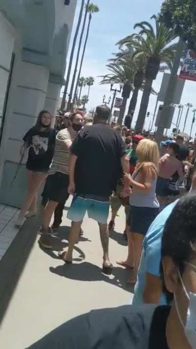 "This is our town" -MAGA crowd in the HB protests today