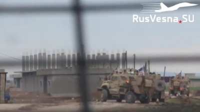 Russian military police officers comment on the shootout between the US patrol and Pro-Assad forces in Hasakah province (February 2020)
