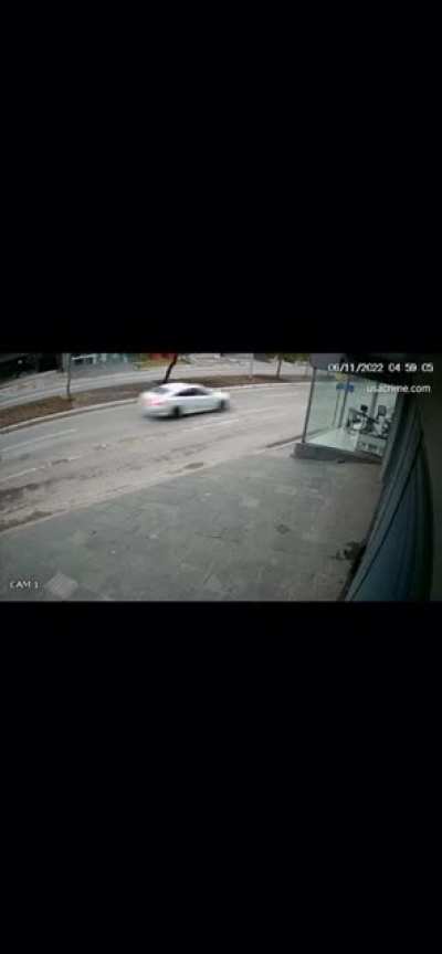 Car turns into pile of metal after collision