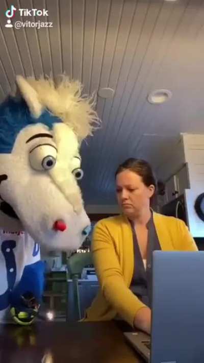 That horse looks dangerous.