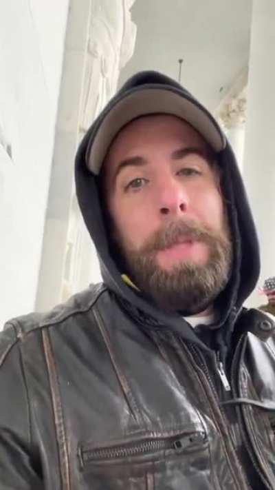 "If you ever take over the Capitol or any other big place, make sure you bring a shield. You can't get this anywhere except for a cop's hands."