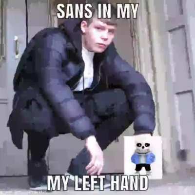what's in his left hand?