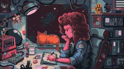 "In space no one can bother you Chill" by pixeljeff_design