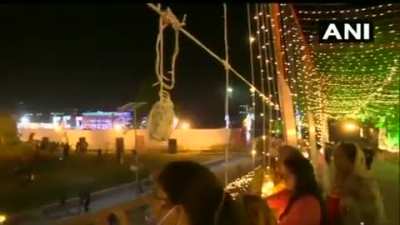 Lightning and decoration in ayodhya on occasion of diwali