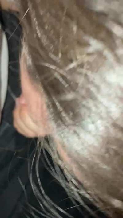 Asian girl sucking my dick at University parking Lot
