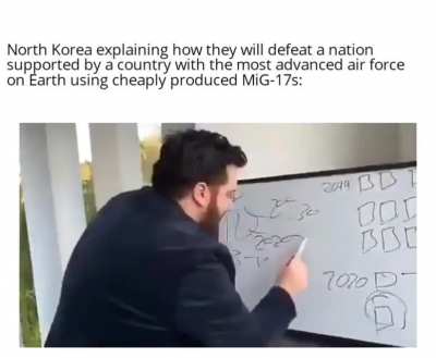 "Be warned w*stoid, glorious KPA so strong it doesn't need things such as "modern tactics" and "tecnological evolution". Our brave conscripts will take Seoul using their cheap AK variants! 🇰🇵🇰🇵🇰🇵🇱🇦🇱🇦🇰🇵💪💪💪"