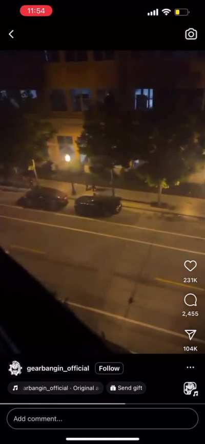 Guy in car shoots rocket