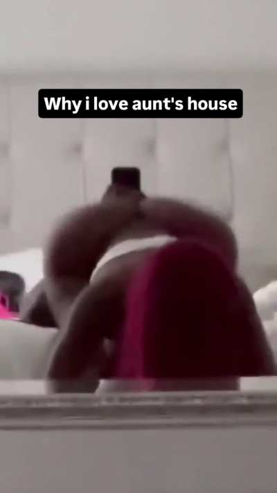 Aunt in the mirror