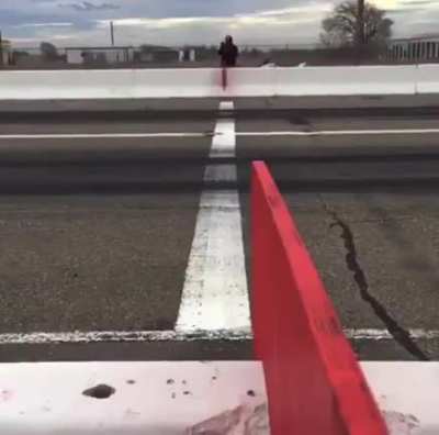Ahh yes, the old &lsquo;Tokyo drift on the 1/4 mile&rsquo; strategy
